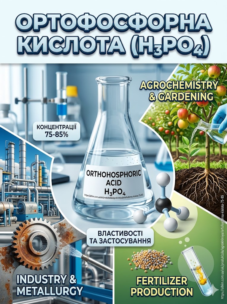 Що таке ортофосфорна кислота та застосування у різних галузях