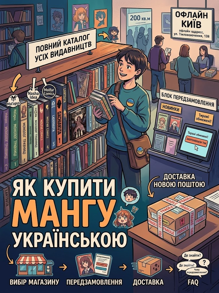 Де купити мангу українською мовою — гід по магазинах і виданнях України